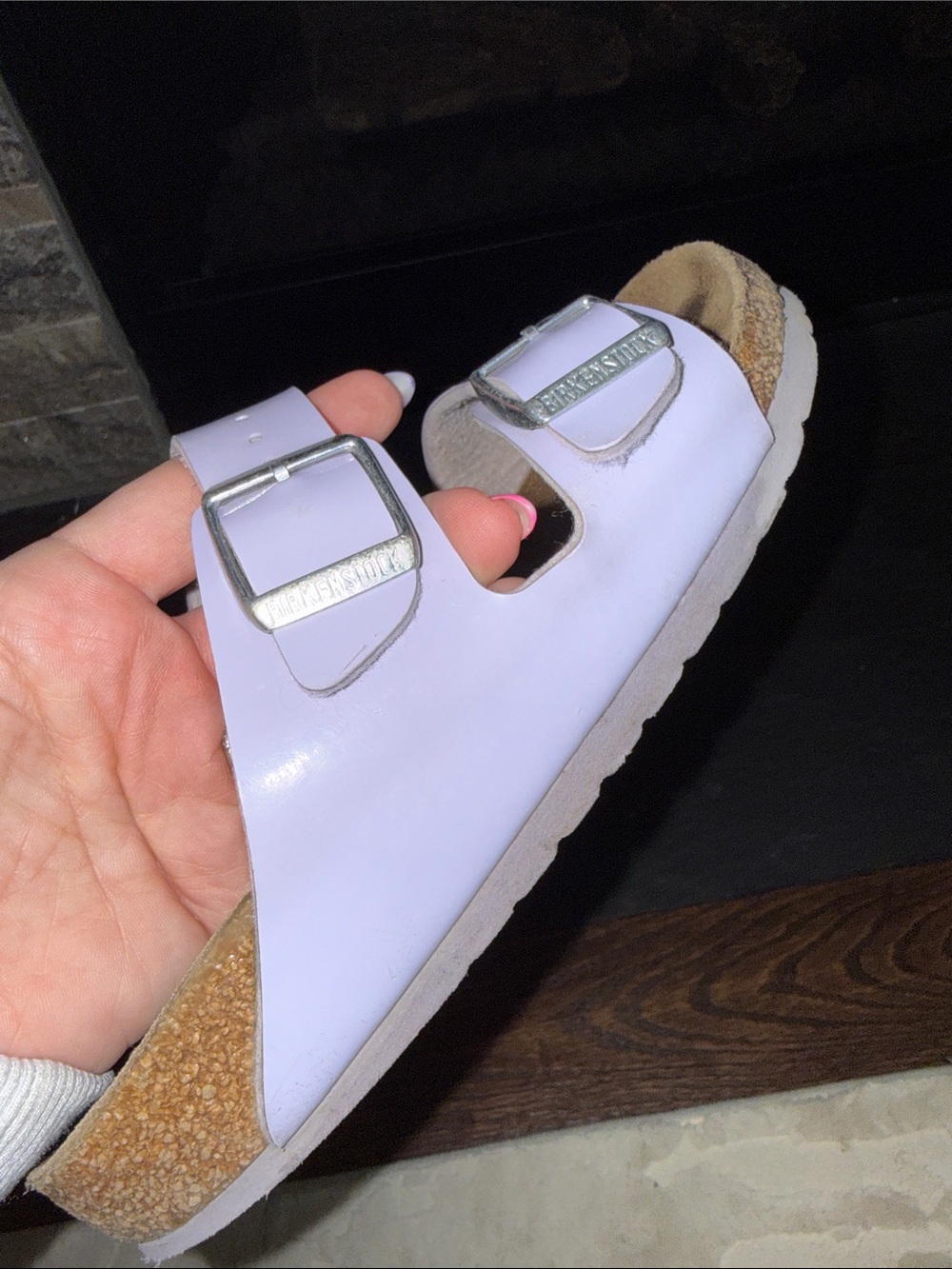 Birkenstock Kids Arizona Sandals in Light Lavender Purple Fog 36 - Picture 8 of 11